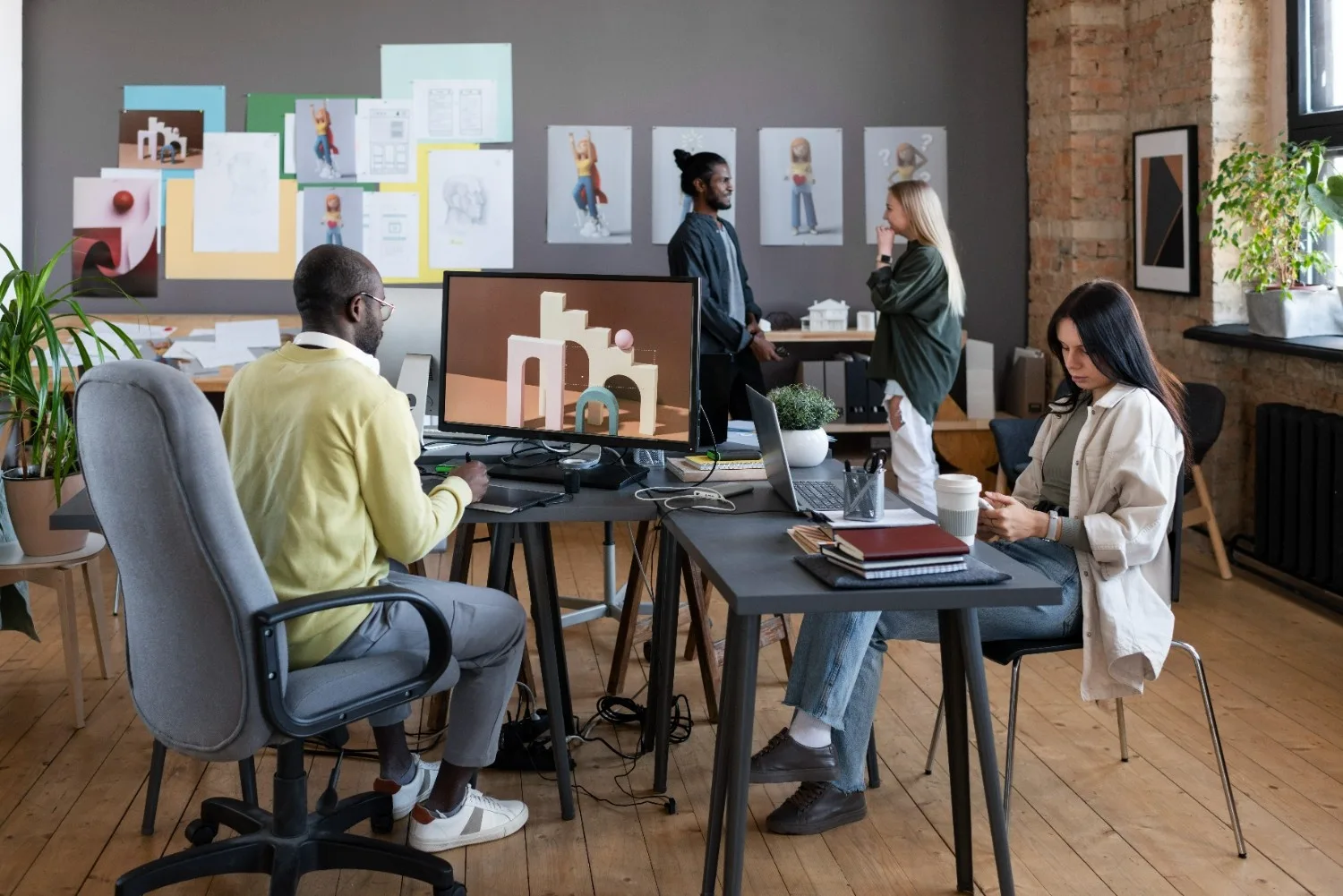 Employees Working